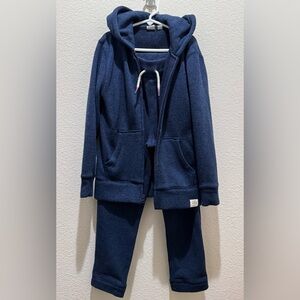 Navy Blue Kids Jacket & Pants Set